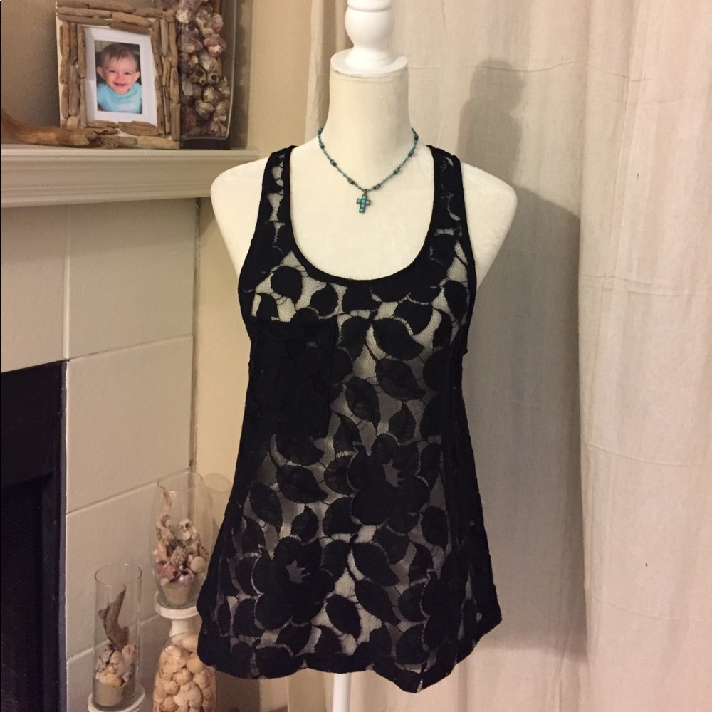 Leyendecker Black Lace Tank (B5)